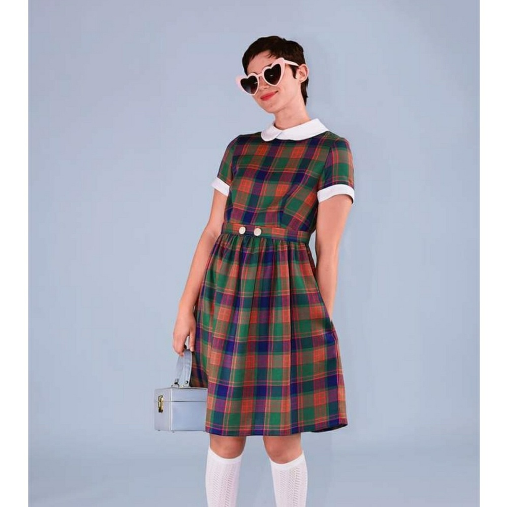 Vintage Style Plaid Dress